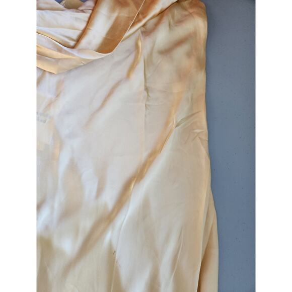 NWD Reformation Ronda Silk Wedding Gown Maxi Dress Size 14 Sunshine #4A458 - Picture 8 of 16